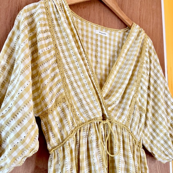 Max Studio Yellow Plaid Mini Dress - Picture 7 of 12